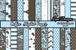 coffee digital papers, Coffee pattern, Coffee printables. Product Image 1