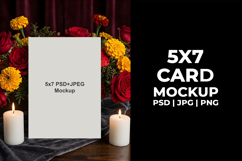 Wedding Invite Mockup 5x7 Floral Card, Spring Greeting Card Product Image 2