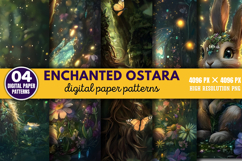 Enchanted Ostara Digital Paper Pack PNG Product Image 1