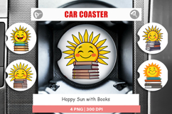 Car Coaster Sun with Books Product Image 1