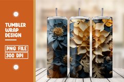 3d flower pattern tumbler wrap sublimation Product Image 1