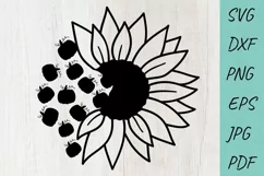 Pumpkins Sunflower SVG, Thanksgiving SVG, Fall Sunflower SVG Product Image 1