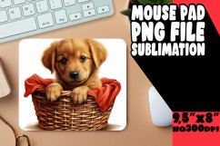 Valentines Watercolor Puppy Dog Sublimation Mouse Pad Product Image 1