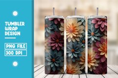 3d flower tumbler wrap sublimation Product Image 1