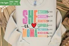 She Is Moma SVG | Mother Day PNG | Happy Mother's Day SVG Product Image 1