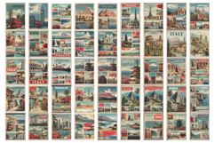 Car Air Freshener sublimation Vintage collage country design Product Image 2