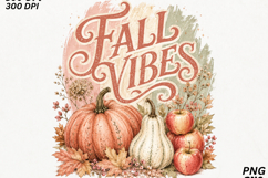 Vintage Autumn Pumpkin Sublimation Design SVG Product Image 2