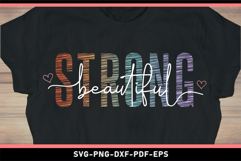 Strong beautiful, Funny Motivational quotes SVG PNG T shirt Product Image 1