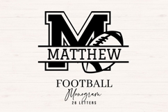 Football Monogram SVG Bundle 26 Letters Product Image 1