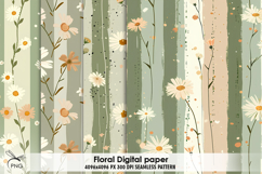 Floral digital paper, background clipart Product Image 1