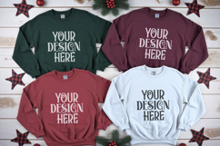 Christmas Family Matching Group Flat Lay T-Shirt Mockups Product Image 1