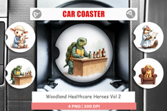 Healthcare Heroes Car Coaster Product Image 1