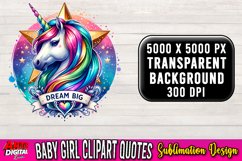 Watercolor Nursery Clipart | It's a Girl Clipart #1 Product Image 1