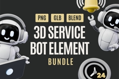 3D AI Service Robot Set Product Image 1