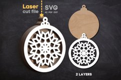 Christmas Ornament SVG laser cut file for Glowforge Product Image 2