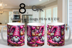 Coffee Gnome | 8 Watercolor Mug sublimation designs Product Image 1