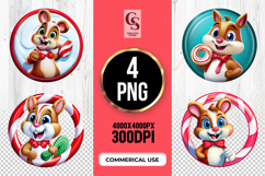 Cute Candy Chipmunk Cartoon Clipart Sublimation PNG Product Image 1
