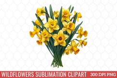 Wildflowers Sublimation Clipart Bundle Product Image 2