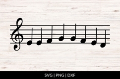 Hand Drawn Sheet Music With Notes SVG Product Image 1