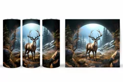 3D Deer Tumbler Design. Deer Tumbler Sublimation Product Image 2