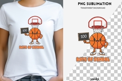 100 Days of School Basketball PNG | Cute Basketball Product Image 1