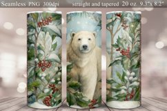 Christmas Bear Tumbler Sublimation | Winter Tumbler Wrap Product Image 1