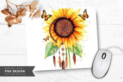 Sunflower Pastel Elegance Mouse Pad PNG Design Product Image 1