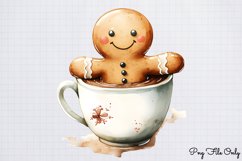 Funny Christmas Gingerbread Man Clipart Bundle PNG Product Image 4