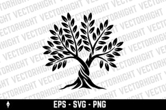 Olive tree silhouette icon. Design element for logo, label, Product Image 1