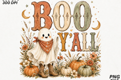 Cute Ghost Halloween Sublimation Shirt Design SVG Product Image 2