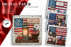 4th of July Patriotic USA American Flag Background Wallpaper Product Image 1