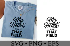 My heart is on that field Svg | Game Day Svg | Shirt Svg Product Image 2