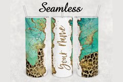 Leopard Print Glitter Agate 20oz sublimation design tumbler Product Image 1