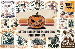 Retro Halloween T-Shirt PNG Bundle 19 Product Image 1