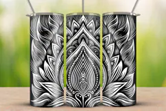 20oz Skinny Tumbler laser svg, Buddha Lotus pattern wrap Product Image 1