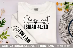 Fear not isaiah 41:10 for iam with you Sleeve SVG PNG Product Image 1