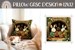 Easter Bunny Pillow Case, Kids Pillow Design Product Image 1