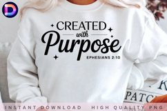 Created With Purpose Ephesians 2:10 Christian Bible Verse Product Image 2