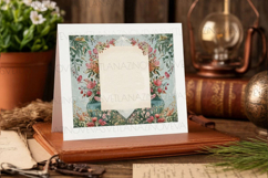 Mockup card on a retro background. PSD &amp; PNG Product Image 3