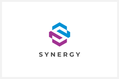 Synergy Letter S Hexagon Logo Design Vector Product Image 1