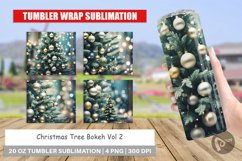 Tumbler Wrap Christmas Tree Bokeh Product Image 1
