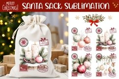 Watercolor Christmas Santa Sack Sublimation, Cozy Christmas Product Image 1