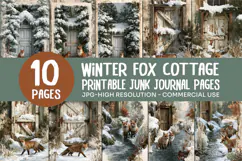 Winter Fox Cottage Junk Journal Pages Product Image 1