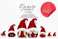 Christmas Red Family Gnomes Baby &amp; Pets | Gnome Clipart Product Image 1