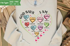 God Says I Am Valentine SVG | Valentine's Day PNG Product Image 2