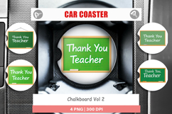 Car Coaster Chalkboard Product Image 1
