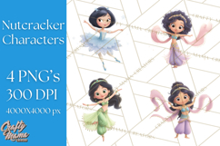 Diverse Ballerina Nutcracker Clipart PNG Product Image 1