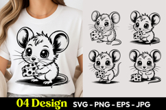 Cute Baby Mouse SVG PNG Product Image 1
