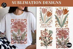 Boho Christian Mama Brushstroke PNG | Mothers Day Png Product Image 1