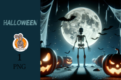 skeleton , halloween, pumpkin Product Image 1